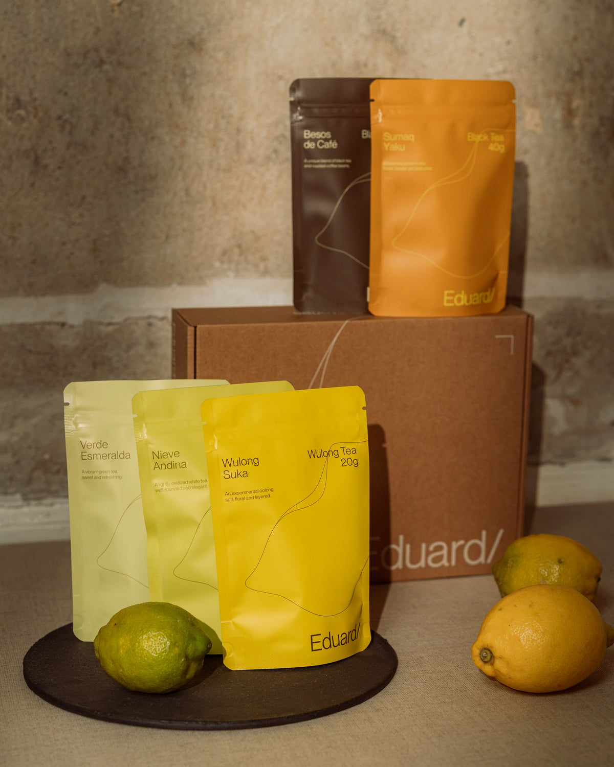 Pouches of the Andes collection with lemons