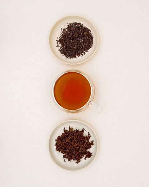 Dry leaves, infusion and infused leaves of Second Musk Flush